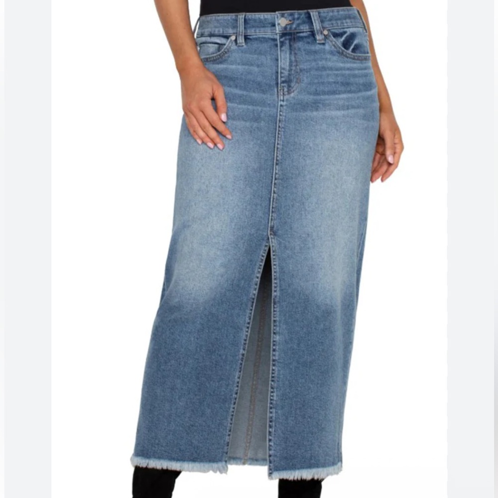 Liverpool Blue Denim Skirt size 26